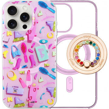 Sonix x Barbie Case + Magnetic Ring (Gold/Rainbow) for MagSafe iPhone 15 Pro Max | Dream Closet