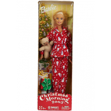 Christmas Morning™ Barbie® Doll (Brown Toy Bear)