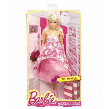 Barbie®  Pink & Fabulous Floral Dress Barbie Doll (Asian)