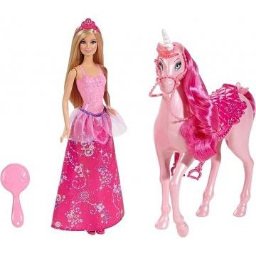 Barbie® Fairytale Doll and Unicorn