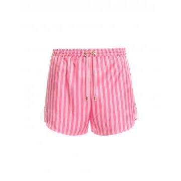 Balmain x Barbie Striped Pink Silk Shorts