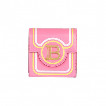 Balmain x Barbie Mini pink calfskin card holder