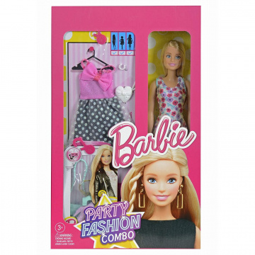 Barbie Party Fashion Combo Doll With Outfits Shoes Accessories Collectable Wardrobe
