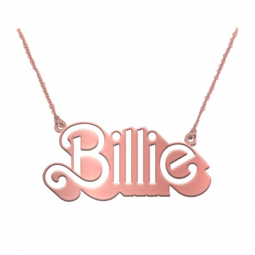 Barbie X Billie Eilish Pink Metal Necklace