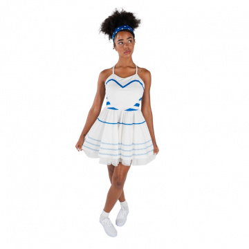 A Leading Role x Mattel Barbie Premium Adult Blue & White Sundress Dress Up - Barbie The Movie