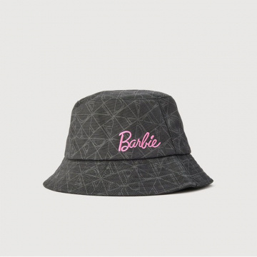 Barbie™ x Bonia Monogram Bucket Hat (Black)
