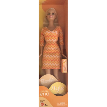 Barbie Weekend Style Doll (orange dress)