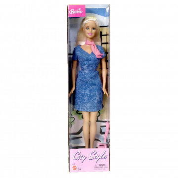 City Style Barbie Doll (blonde, blue dress)