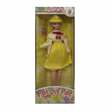 Pet on Pet Barbie Doll (cats-yellow-white)  (Japan)