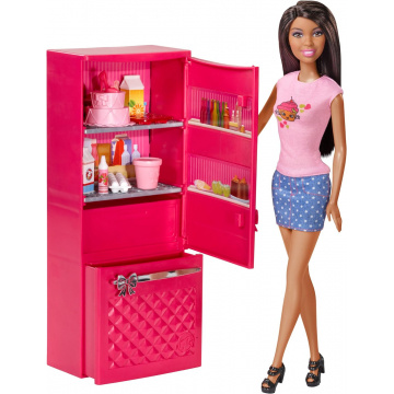 Barbie Doll and Fridge Glam Set (AA)