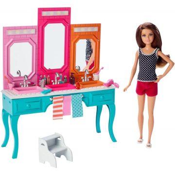 Barbie® Sisters Bath Vanity Accessory Set with Skipper™ Doll