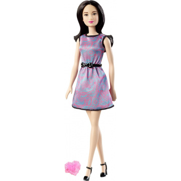 Barbie Pink-Tastic Doll, dress with flowers (purple)