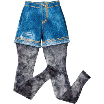 Fashions Barbie Denim shorts with tights