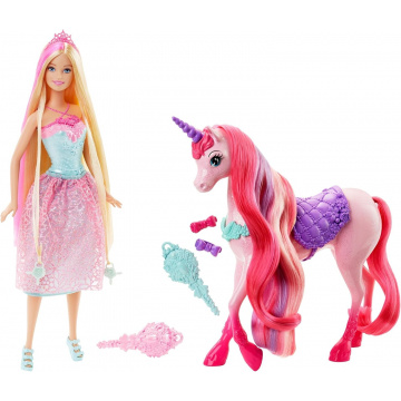 Endless Hair Kingdom Barbie & Unicorn
