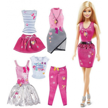 Barbie with Pink Fashions Set
