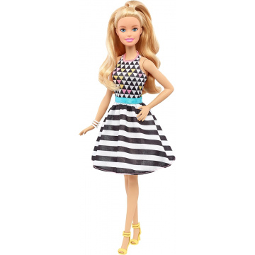 Fashionistas Barbie Doll Black & White Stripes