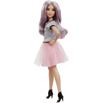 Barbie Fashionistas Pink Tulle Skirt Barbie Doll (Petite)