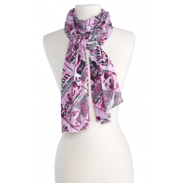 Barbie™ Newspaper Print Scarf