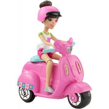 Barbie On the Go Pink Scooter and Doll