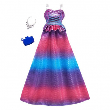 Barbie Fashion Complete Look Metallic Party Dress