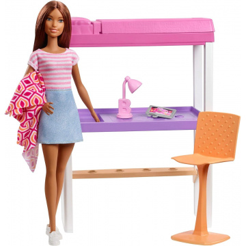 Barbie Doll with Bedroom Furniture and Accessories