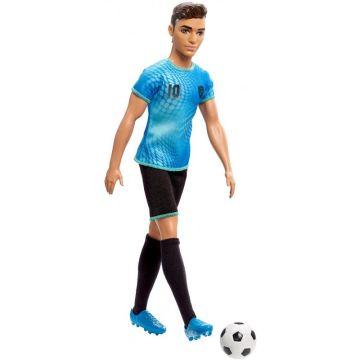 Ken™ Soccer Player Doll, Wearing Soccer Uniform Accessorized with Soccer Socks and Cleats