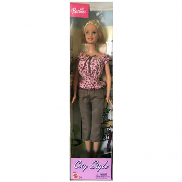 City Style Barbie Doll (blonde, pink flowers)
