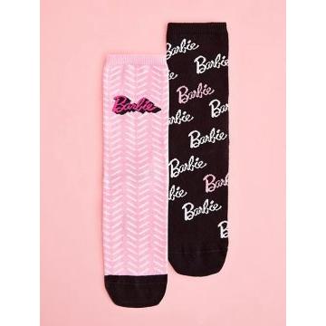 Barbie Slogan Ankle Socks 2 Pack