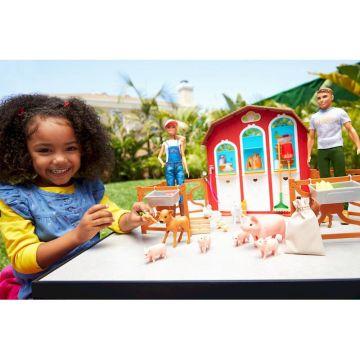 Barbie Sweet Orchard Farm Barn Playset with Barbie and Ken Dolls