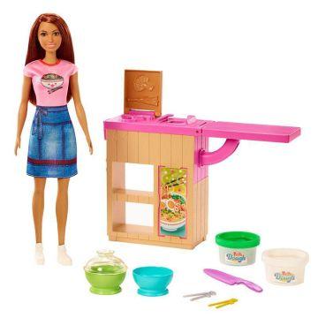 ​Barbie® Noodle Bar Playset with Brunette Doll, Workstation and Accessories