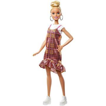 Barbie® Fashionistas™ Doll #142 with Blonde Updo Hair & Shimmery Plaid Dress