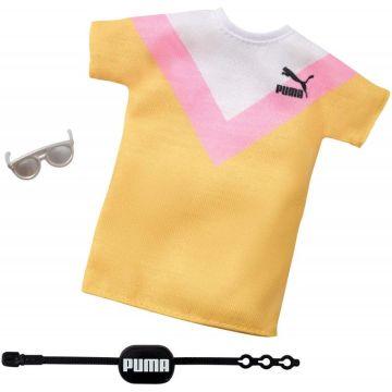 Barbie Clothes: Puma Branded Outfit Doll with 2 Accessories, T-Shirt, Multicolor