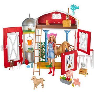 Barbie® Sweet Orchard Farm™ Playset with Barn, 11 Animals, Working Features & 15 Pieces