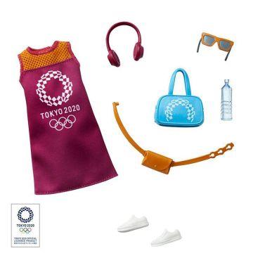 Barbie® Storytelling Fashion Pack of Doll Clothes Inspired by the Olympic Games Tokyo 2020: Dress with 6 Accessories for Barbie® Dolls
