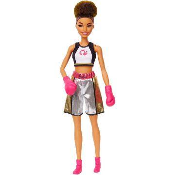 Barbie® Boxer Doll, Brunette, Wearing Boxing Outfit featuring Pink Boxing Gloves