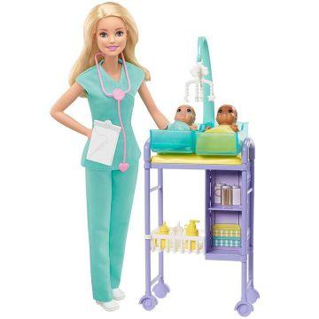 ​Barbie® Baby Doctor Playset with Blonde Doll, 2 Infant Dolls, Exam Table and Accessories