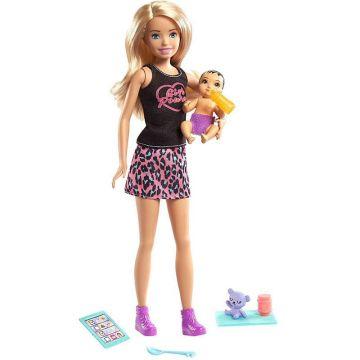 ​Barbie® Skipper™ Babysitters Inc.™ Doll & Accessories Set with 9-in Blonde Doll, Baby Doll & 4 Storytelling Pieces