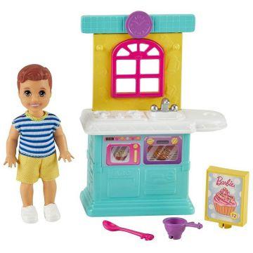 Barbie® Skipper™ Babysitters Inc.™ Accessories Set with Small Toddler Doll & Kitchen Playset, Plus Dessert Mix Box, Bowl & Spoon