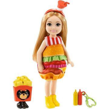 Barbie® Club Chelsea™ Dress-Up Doll (6-inch) in Burger Costume