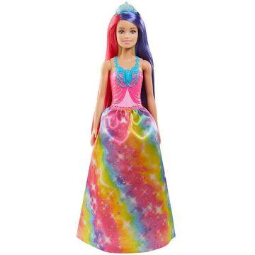 ​Barbie™ Dreamtopia Princess Doll (11.5-inch) with Extra-Long Two-Tone Fantasy Hair, Hairbrush, Tiaras and Styling Accessories