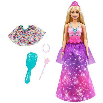 ​Barbie™ Dreamtopia 2-in-1 Princess to Mermaid Fashion Transformation Doll (Blonde, 11.5-in) with 3 Looks and Accessories