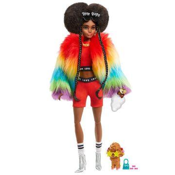 Barbie® Extra Doll #1 in Rainbow Coat with Pet Poodle for Kids 3 Years Old & Up