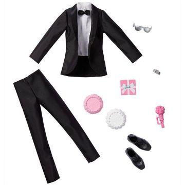 ​Barbie® Fashion Pack: Bridal Outfit for Ken® Doll with Tuxedo, Shoes, Watch, Gift, Wedding Cake with Tray & Bouquet