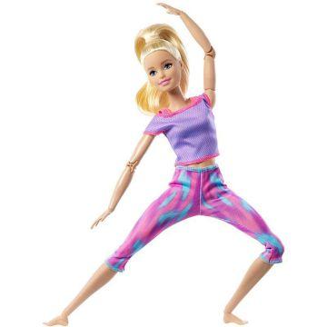 ​Barbie® Made to Move™ Doll with 22 Flexible Joints & Long Blonde Ponytail Wearing Athleisure-wear