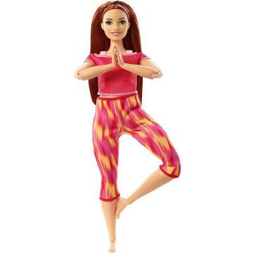 ​Barbie® Made to Move™ Doll, Curvy, with 22 Flexible Joints & Long Straight Red Hair Wearing Athleisure-wear