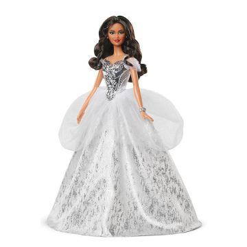 2021 Holiday Barbie® Doll, Brunette Curly Hair