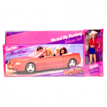 Barbie Mustang Convertible + Me And My Mustang Barbie Doll Gift Set