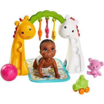 ​Barbie® Skipper™ Babysitters Inc.™ Crawling and Playtime Playset with Baby Doll with Bobbling Head and Bottom, Floor Gym, Blanket and 6 Toy Accessories