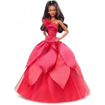 Barbie Signature 2022 Holiday Barbie Doll (Dark Brown Hair)