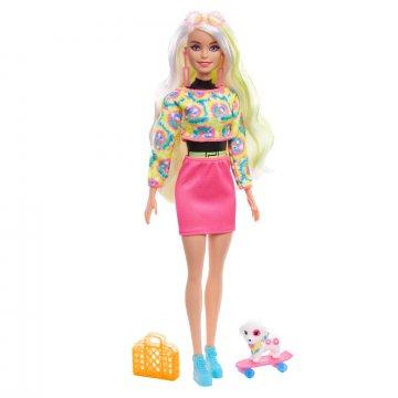 Color Reveal Barbie #1 Doll Neon Tie-Dye Series With 6 Surprises